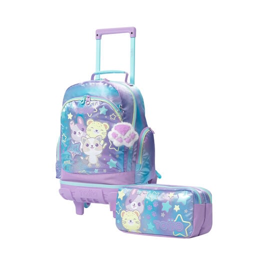 Kit escolar mochila de ruedas + estuche Friends image number 1